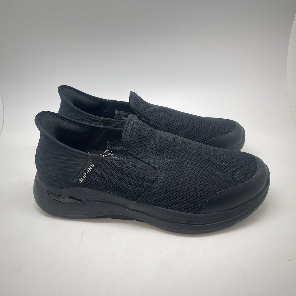 Skechers GoWalk Arch‎ Fit Sneakers Mens 10 Black Running Walking Shoes 216259